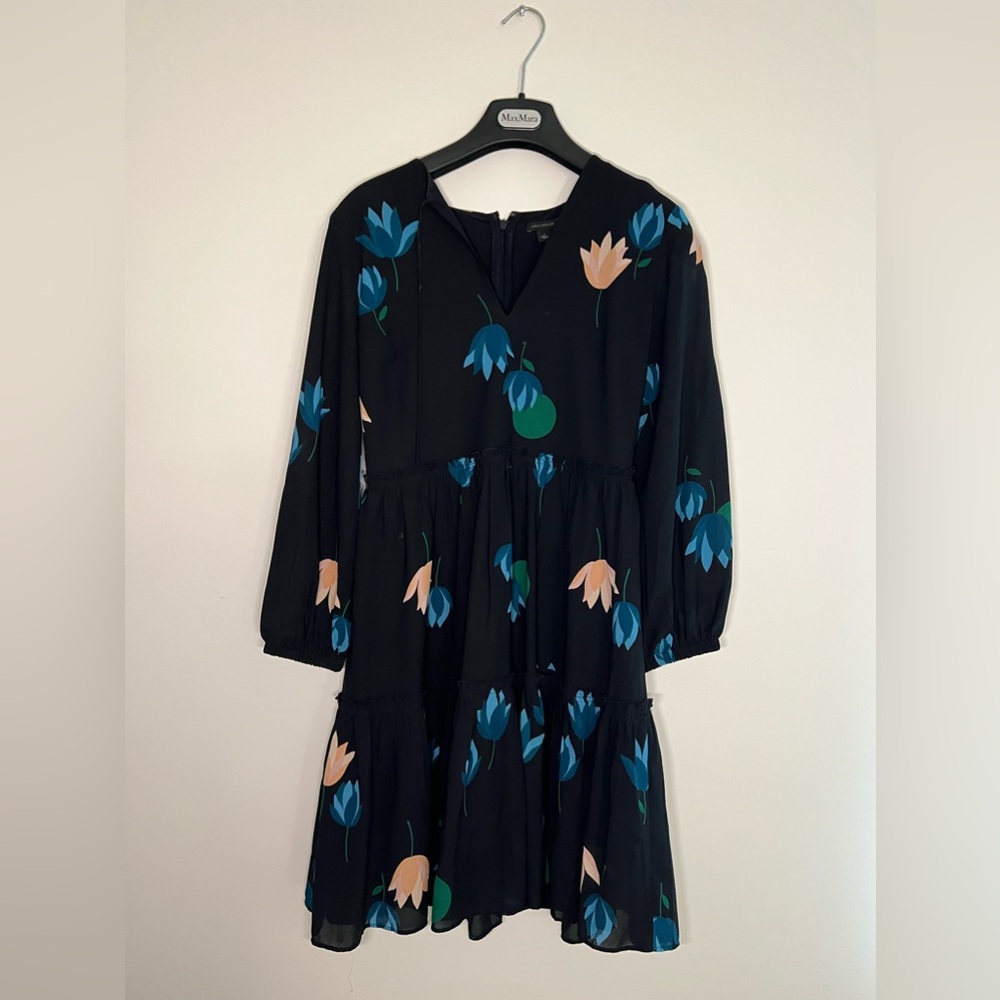 Ann Taylor Flower printed tiered mini dress
